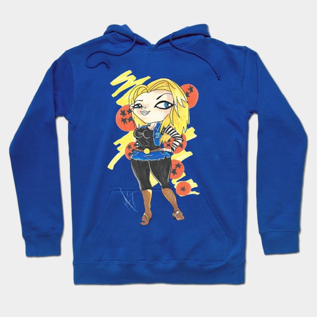 Android 18 THICK Hoodie by Geeky Gimmicks